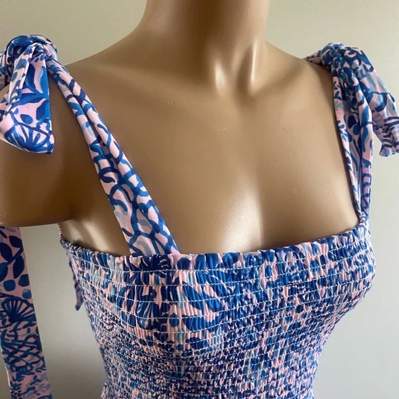 NWOT Lilly Pulitzer Kailua Smocked Dress in Calla Lilly Pink M - Picture 3 of 6